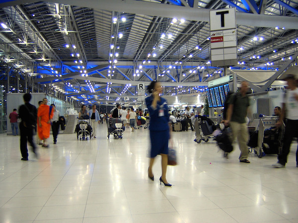 Suvarnabhumi Airport Departures Hall Bangkok Thailand